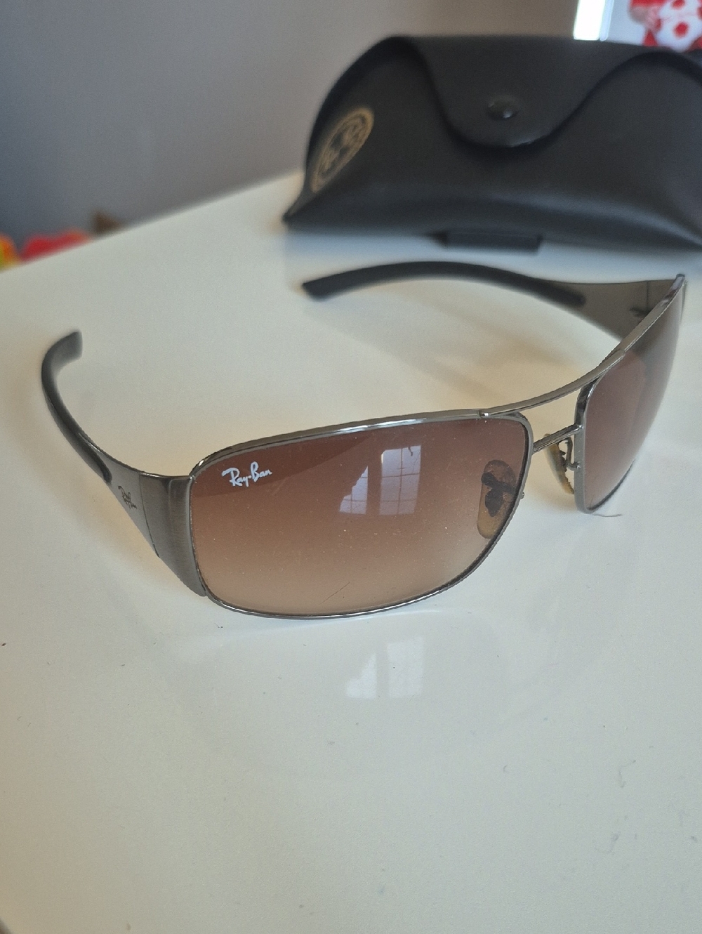 Ray-Ban  RB 3320 041/13 Silver Frame Brown Gradient Lenes Sunglasses